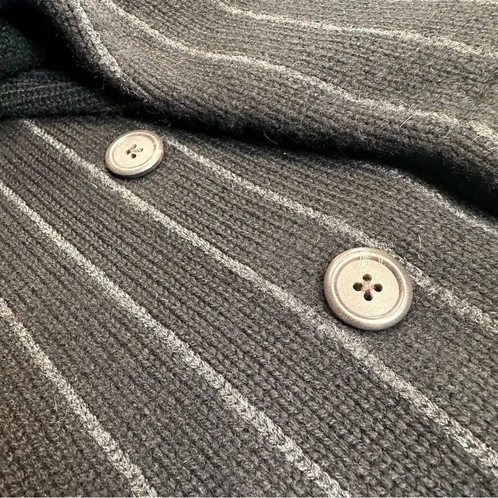 Vtg Polo Ralph Lauren Chalk Stripe Cashmere Double Breasted Blazer Knit Cardigan